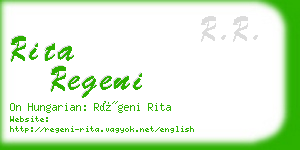 rita regeni business card